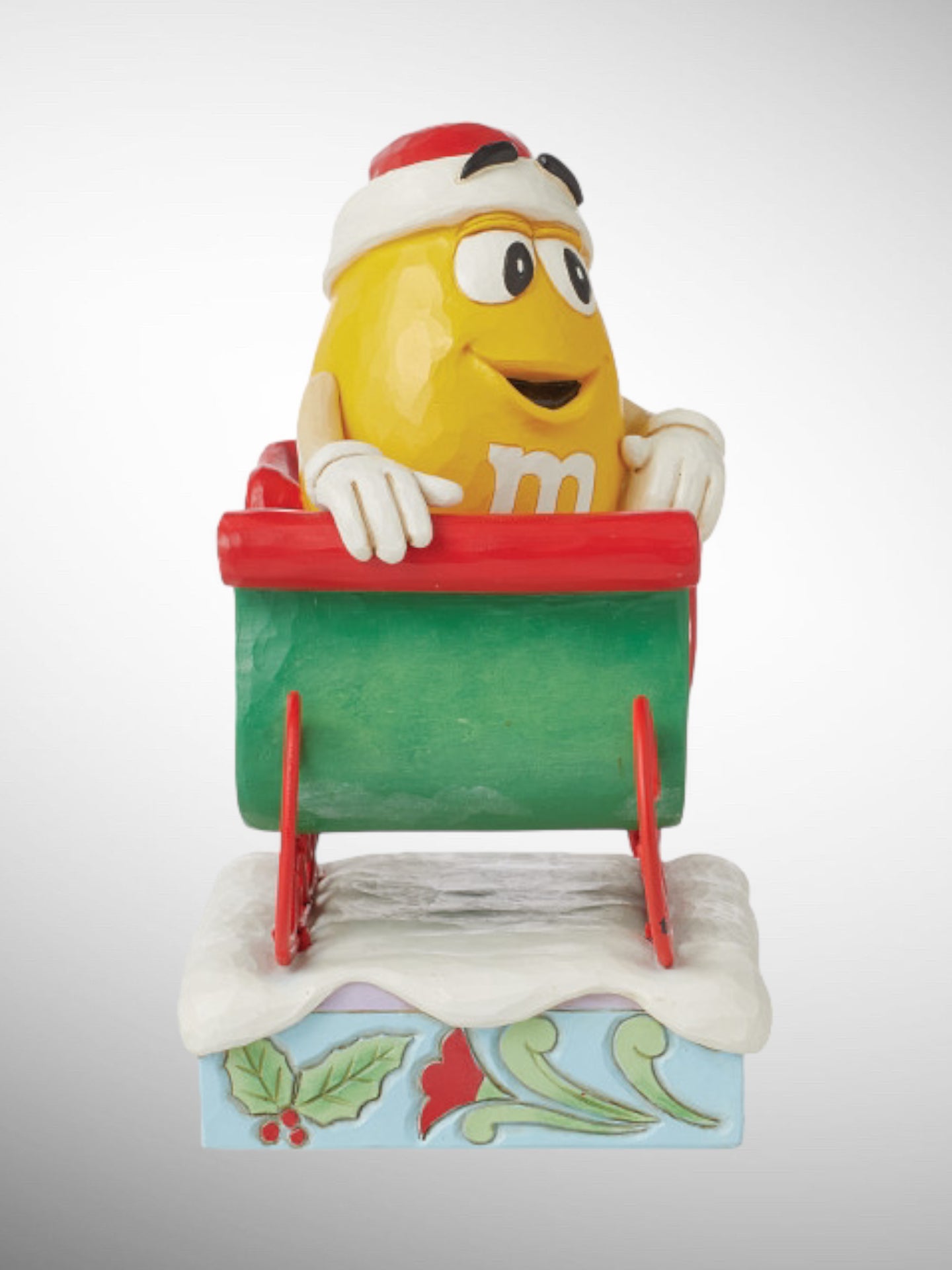 Jim Shore M&M's Collection - A Sweet Ride Yellow Sleigh Figurine